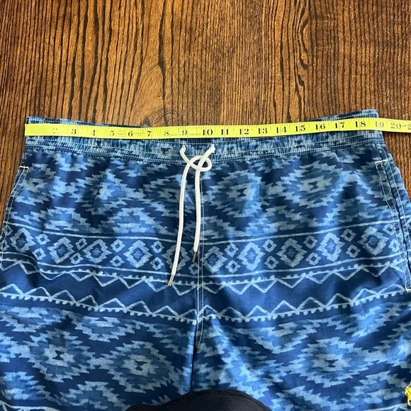 Polo Ralph Lauren Traveler Swim Shorts Trunks Mens Large Indigo Blue Geo Pony